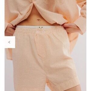Free People Intimately Cloud Nine Boxers Size Small Orange Stripes